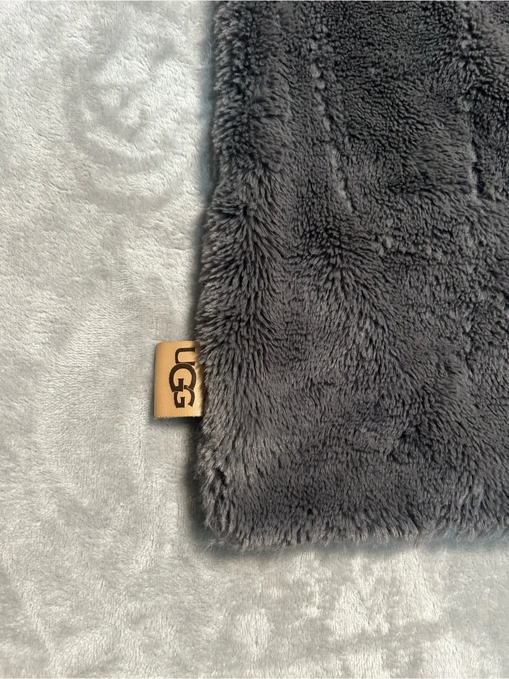 Ugg Fuzzy Pillowcase Gray Faux Fur Plush
